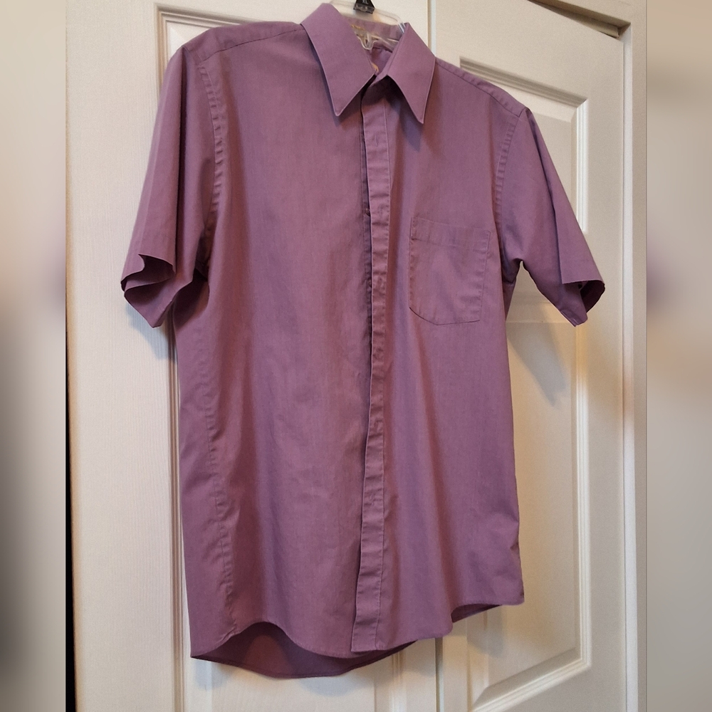 Dino Lorenzo, 15 1/2,  Men's Light Purple Button Down Dress Shirt